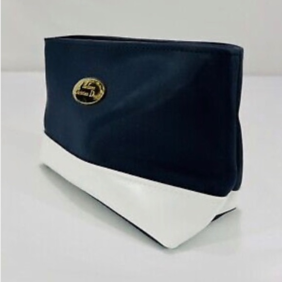 NWT Christian Dior Parfums Makeup/Cosmetic Bag Blue & White - Picture 2 of 5
